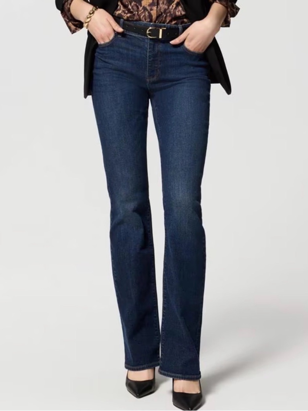 WHBM Mid Rise Slim Boot Cut Jeans 10